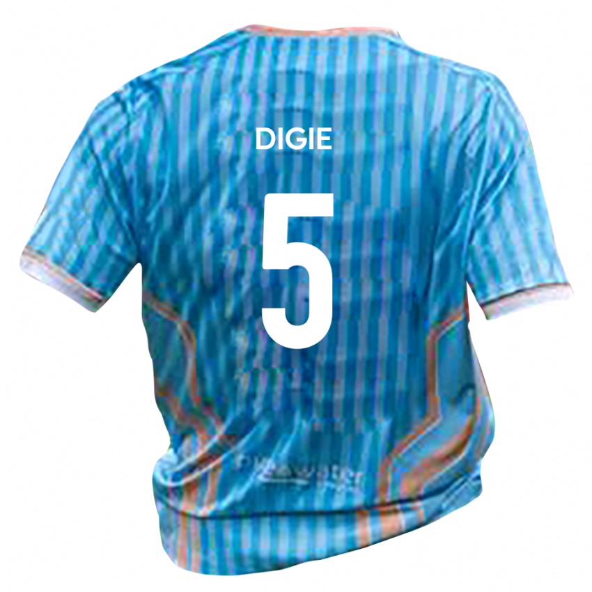 גברים Kennedy Digie #5 שחור זהב הרחק ג'רזי 2025/26 חולצה קצרה