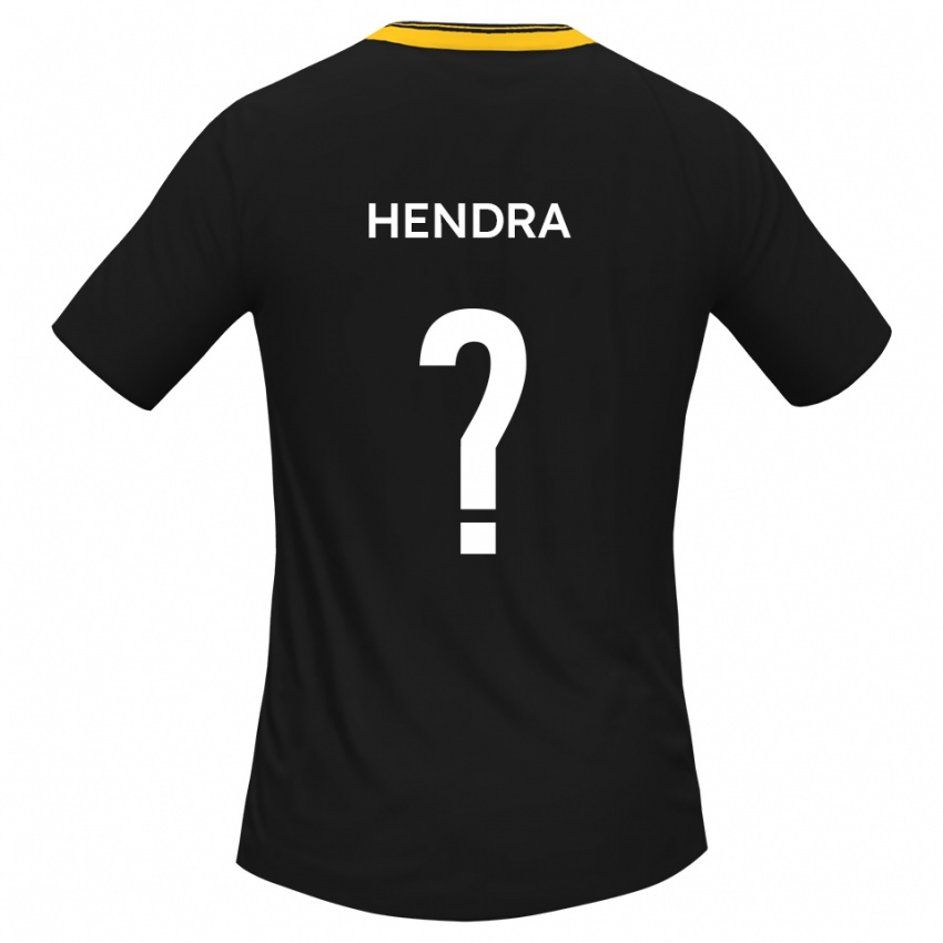 גברים Amber Hendra #0 שחור צהוב הרחק ג'רזי 2025/26 חולצה קצרה