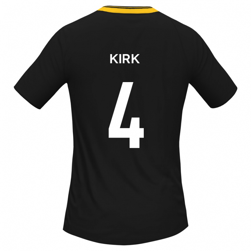 גברים Alex Kirk #4 שחור צהוב הרחק ג'רזי 2025/26 חולצה קצרה