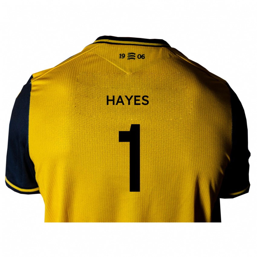 גברים ניק הייז #1 צהוב שחור הרחק ג'רזי 2025/26 חולצה קצרה