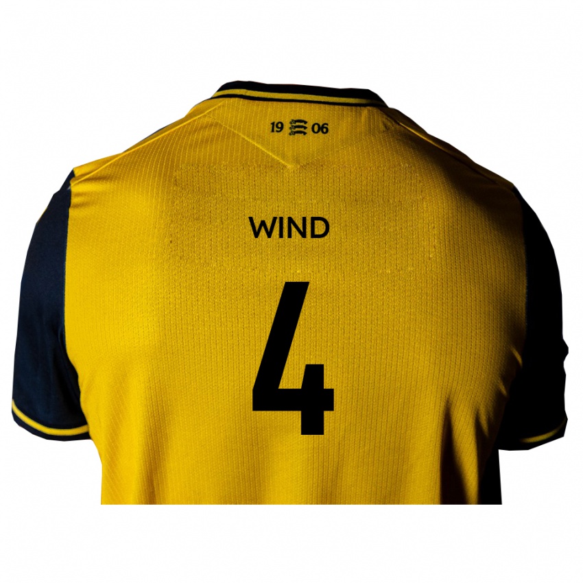 גברים George Wind #4 צהוב שחור הרחק ג'רזי 2025/26 חולצה קצרה