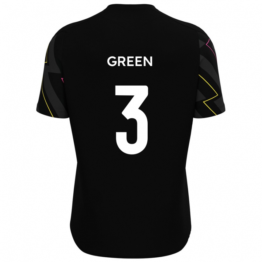 גברים קמרון גרין #3 שחור אפור הרחק ג'רזי 2025/26 חולצה קצרה
