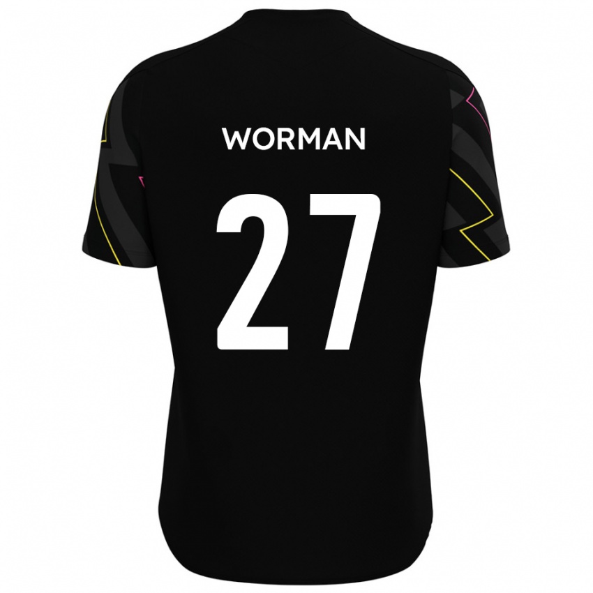 גברים בן וורמן #27 שחור אפור הרחק ג'רזי 2025/26 חולצה קצרה