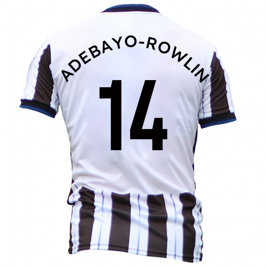 גברים טובי אדבאיו-רולינג #14 לבן שחור הרחק ג'רזי 2025/26 חולצה קצרה