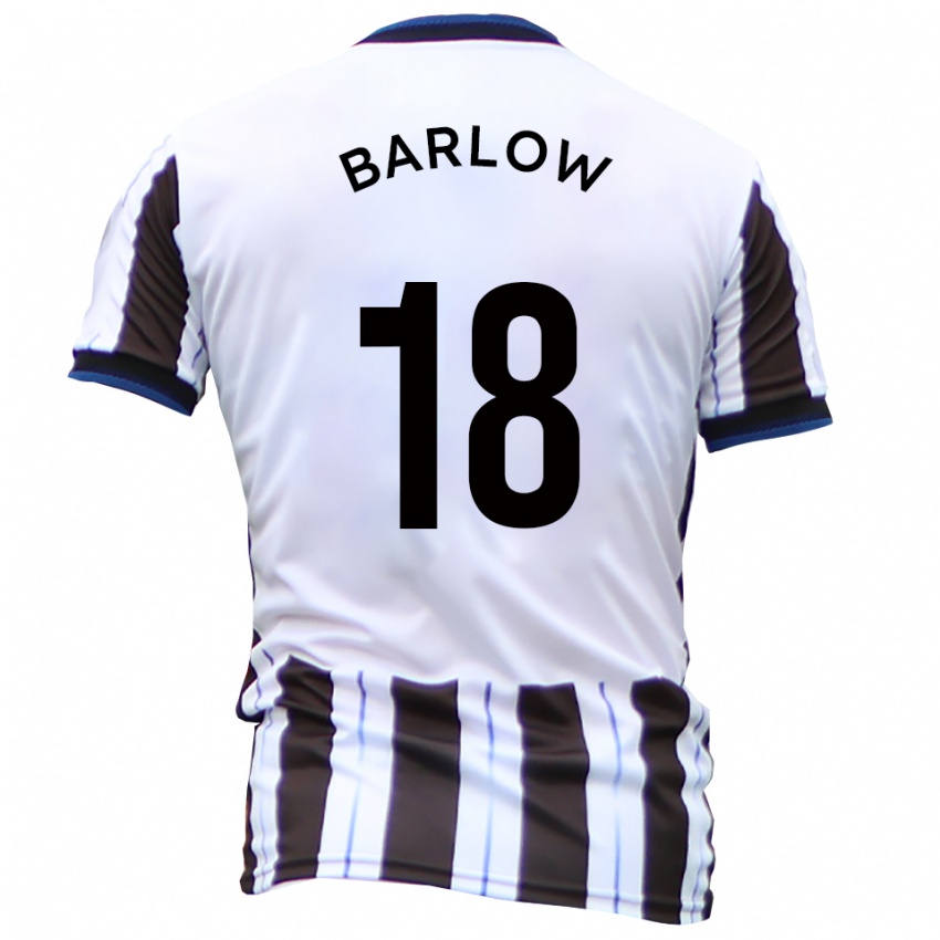 גברים איידן בארלו #18 לבן שחור הרחק ג'רזי 2025/26 חולצה קצרה