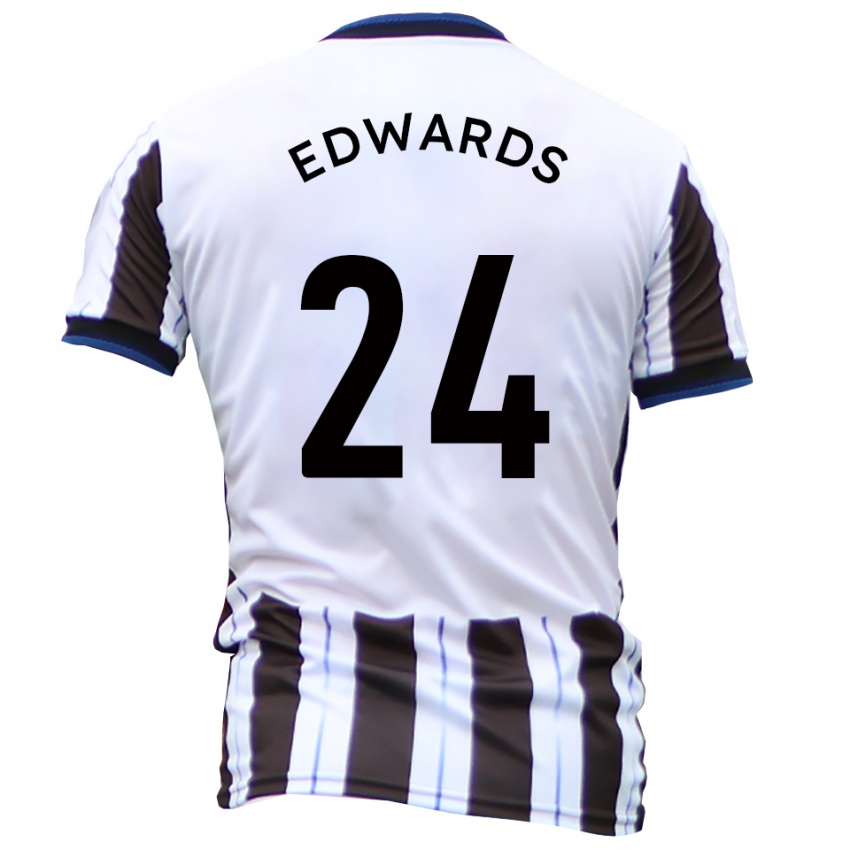 גברים Corey Edwards #24 לבן שחור הרחק ג'רזי 2025/26 חולצה קצרה
