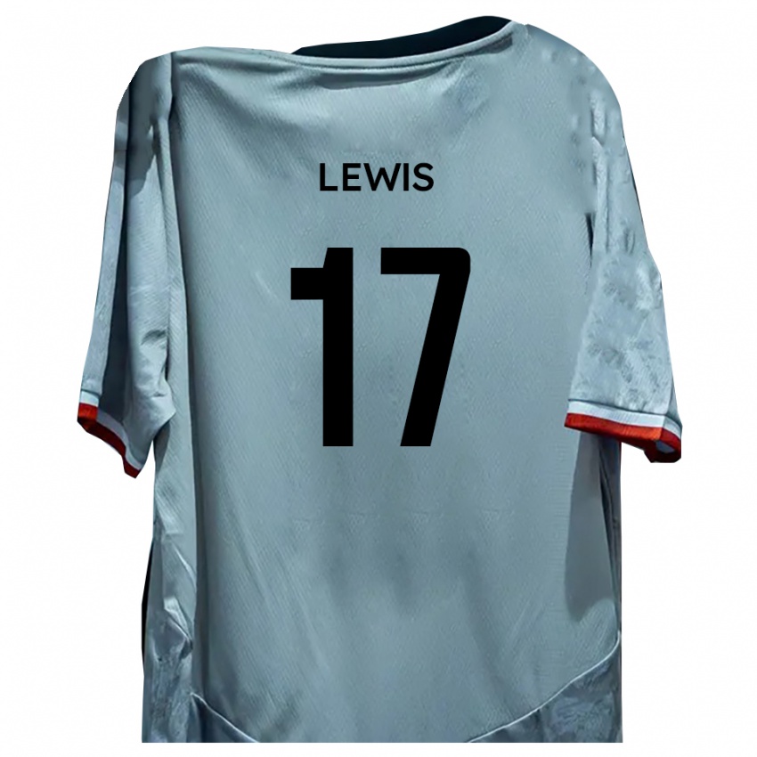 גברים Paul Lewis #17 לבן שחור הרחק ג'רזי 2025/26 חולצה קצרה