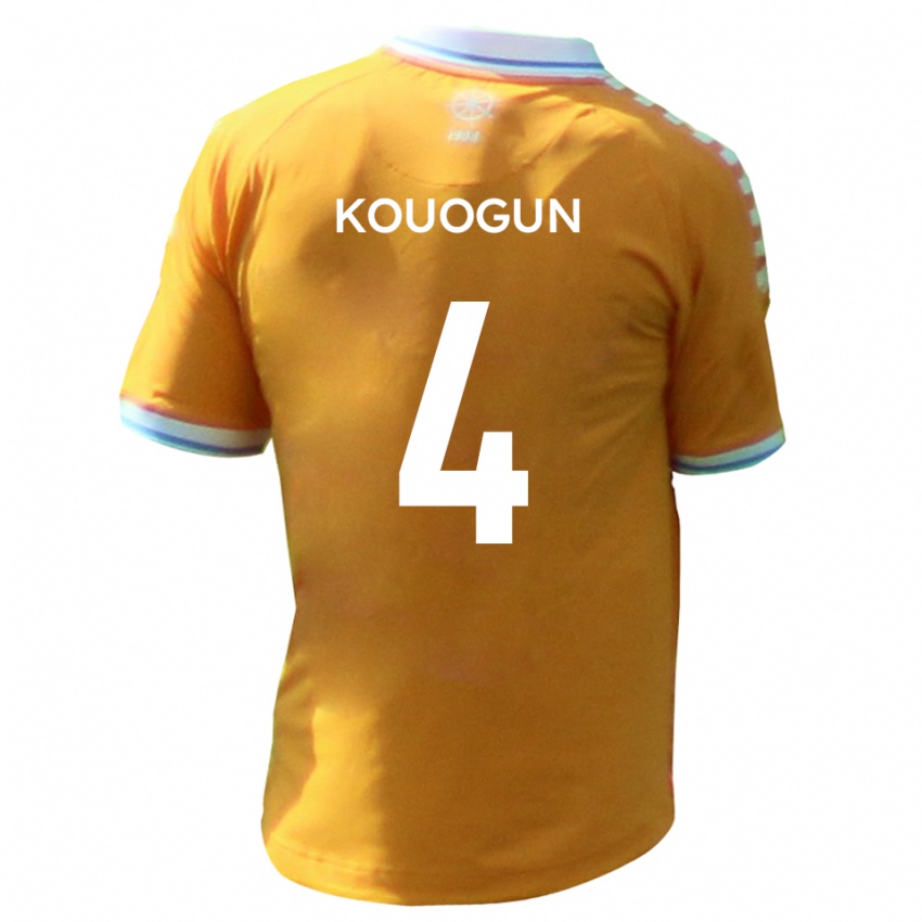 גברים Maxim Kouogun #4 צהוב כחול הרחק ג'רזי 2025/26 חולצה קצרה