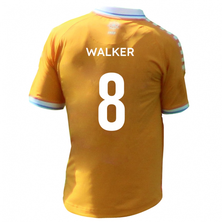 גברים Brad Walker #8 צהוב כחול הרחק ג'רזי 2025/26 חולצה קצרה