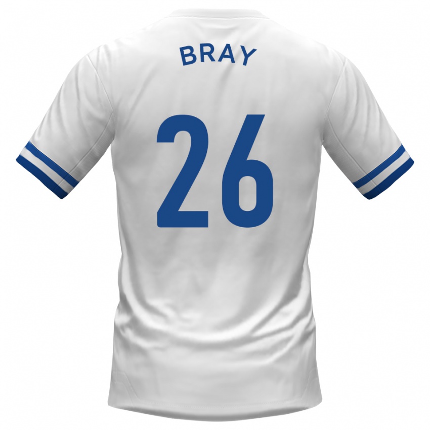 גברים אוון בריי #26 לבן כחול הרחק ג'רזי 2025/26 חולצה קצרה