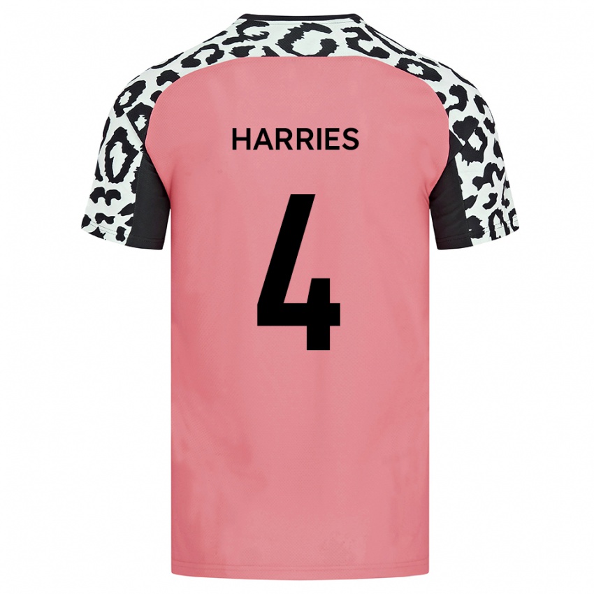 גברים צ׳יאן האריס #4 ורוד שחור הרחק ג'רזי 2025/26 חולצה קצרה