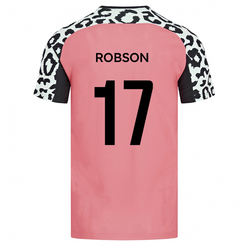גברים ג'יימי רובסון #17 ורוד שחור הרחק ג'רזי 2025/26 חולצה קצרה