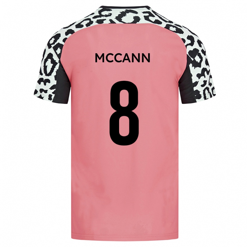 גברים צ'ארלי מק'קאן #8 ורוד שחור הרחק ג'רזי 2025/26 חולצה קצרה