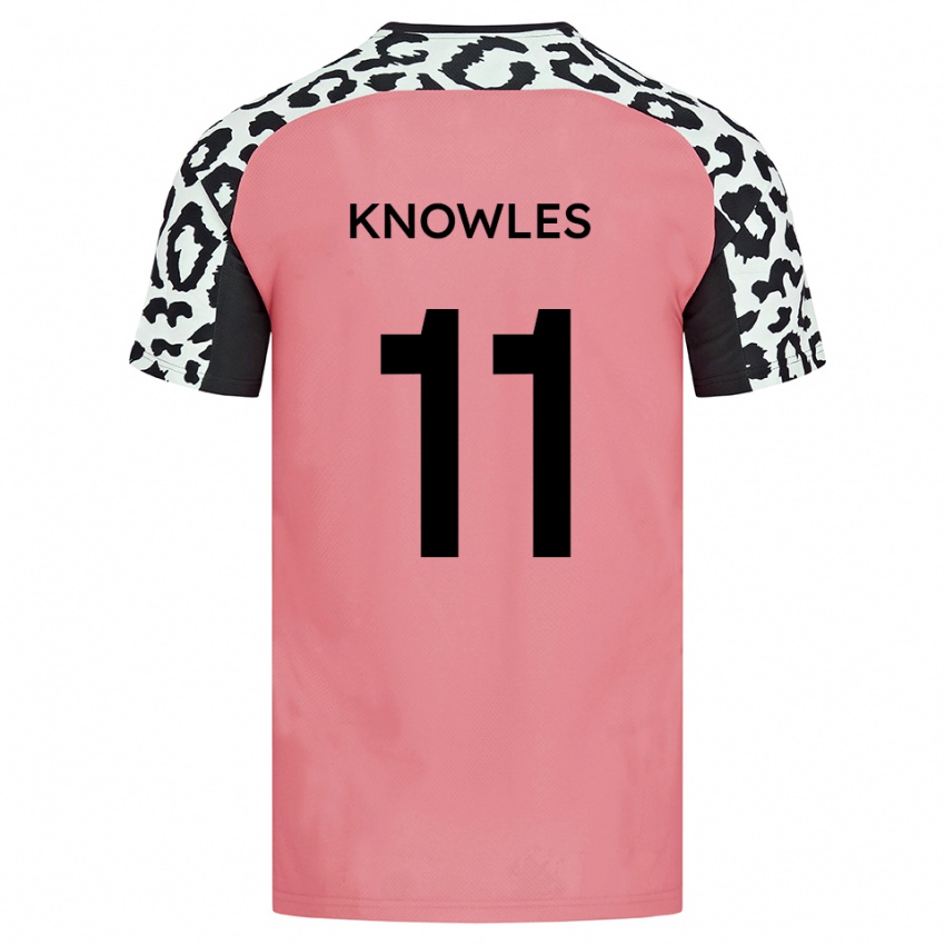 גברים טום נואלס #11 ורוד שחור הרחק ג'רזי 2025/26 חולצה קצרה