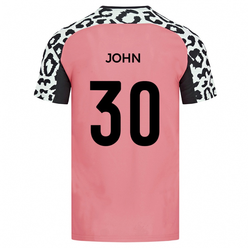 גברים Dylan John #30 ורוד שחור הרחק ג'רזי 2025/26 חולצה קצרה