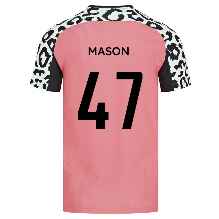 גברים Preston Mason #47 ורוד שחור הרחק ג'רזי 2025/26 חולצה קצרה