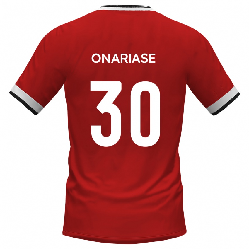 גברים Emmanuel Onariase #30 לבן שחור הרחק ג'רזי 2025/26 חולצה קצרה