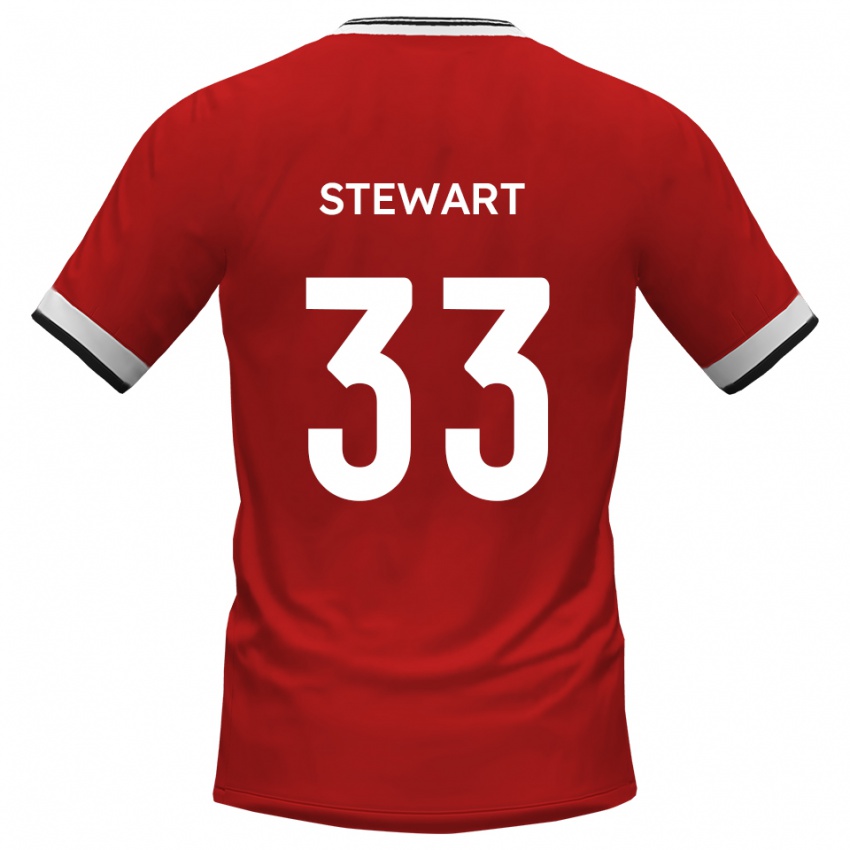 גברים Noah Stewart #33 לבן שחור הרחק ג'רזי 2025/26 חולצה קצרה