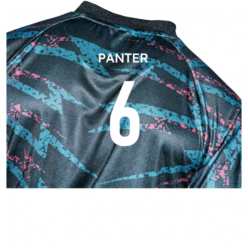 גברים קורי פנטר #6 שחור נייבי הרחק ג'רזי 2025/26 חולצה קצרה