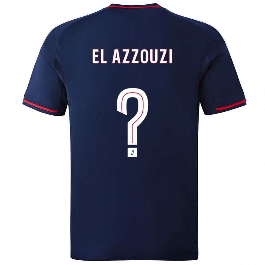 גברים Nourdine El Azzouzi #0 כחול נייבי אדום הרחק ג'רזי 2025/26 חולצה קצרה