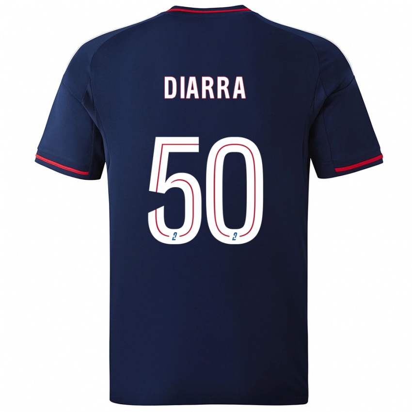 גברים לאסין דיארה #50 כחול נייבי אדום הרחק ג'רזי 2025/26 חולצה קצרה