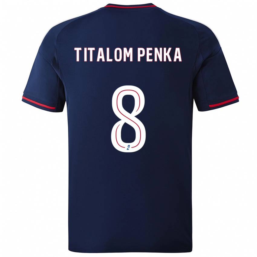 גברים Edwin Titalom Penka #8 כחול נייבי אדום הרחק ג'רזי 2025/26 חולצה קצרה