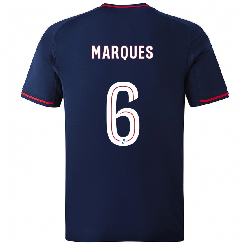 גברים ג׳וס מרקס דה סילבה #6 כחול נייבי אדום הרחק ג'רזי 2025/26 חולצה קצרה