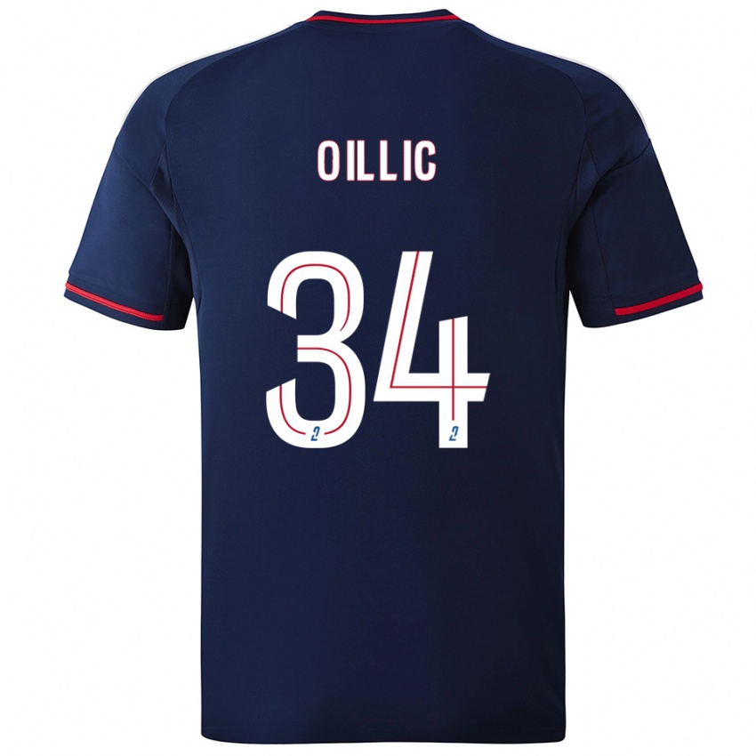 גברים Laureen Oillic #34 כחול נייבי אדום הרחק ג'רזי 2025/26 חולצה קצרה