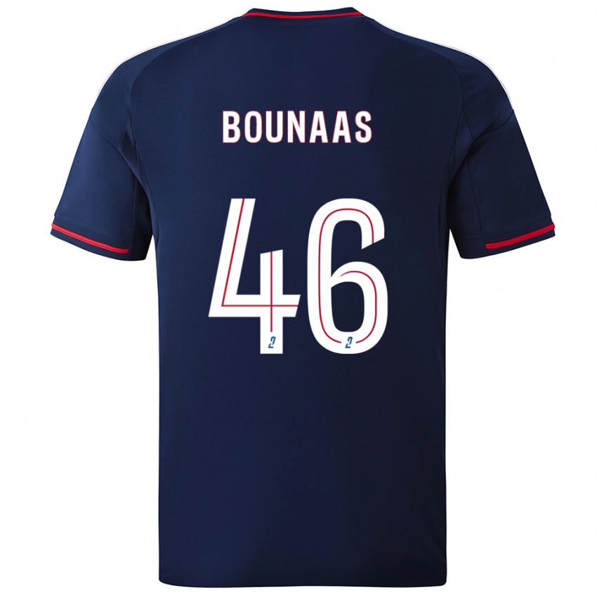 גברים אידריס בונאאס #46 כחול נייבי אדום הרחק ג'רזי 2025/26 חולצה קצרה