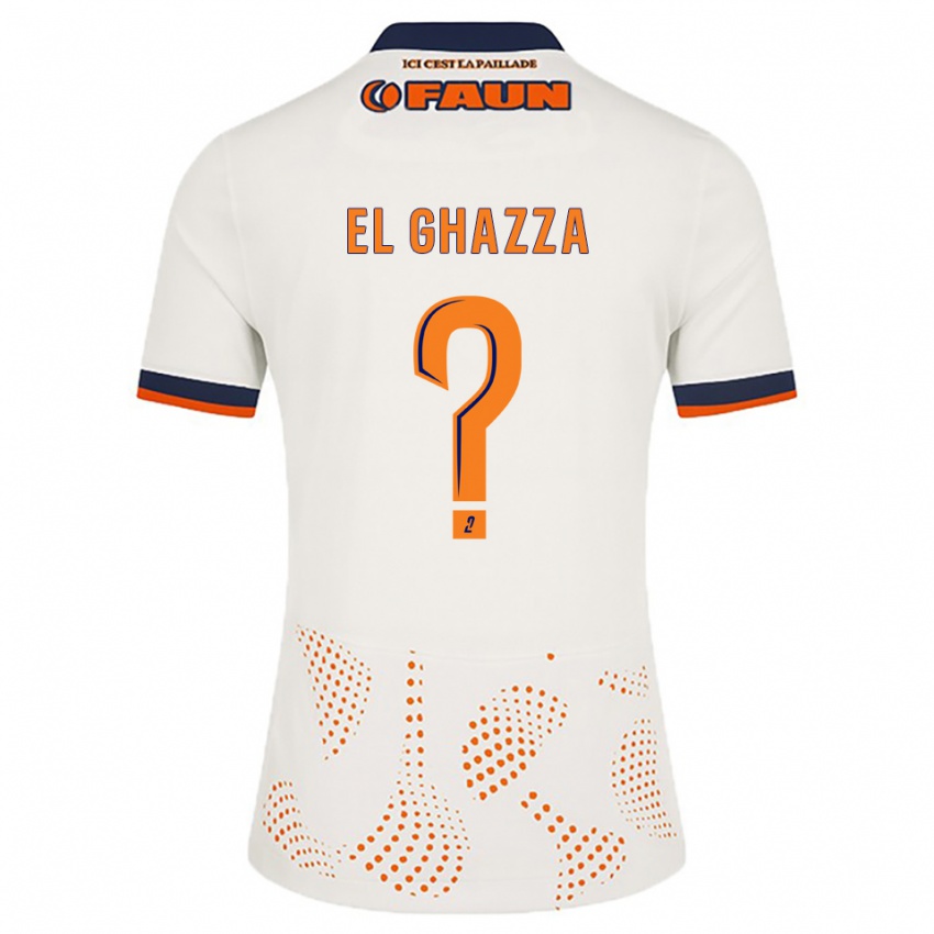 גברים Waness El Ghazza #0 לבן כתום הרחק ג'רזי 2025/26 חולצה קצרה