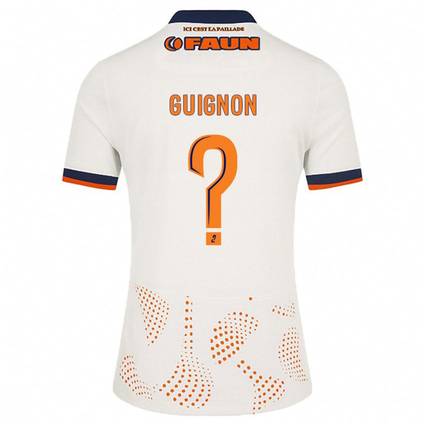 גברים Kais Guignon #0 לבן כתום הרחק ג'רזי 2025/26 חולצה קצרה