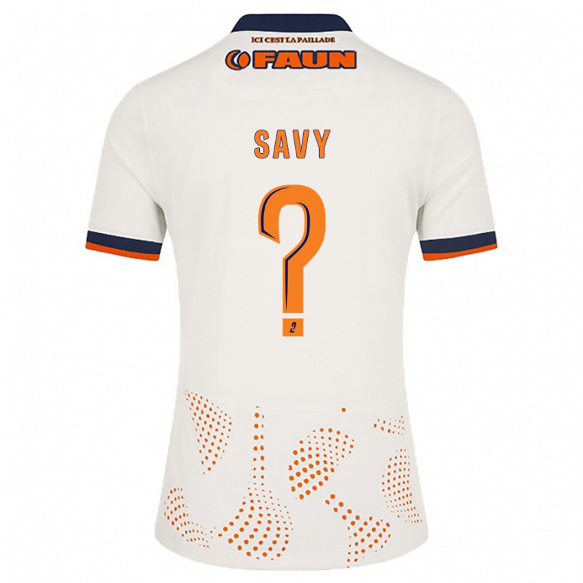 גברים Mélik Savy #0 לבן כתום הרחק ג'רזי 2025/26 חולצה קצרה