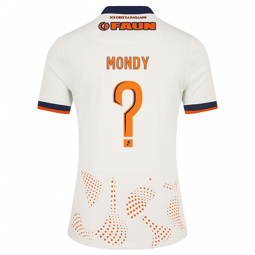 גברים Mathéo Mondy #0 לבן כתום הרחק ג'רזי 2025/26 חולצה קצרה