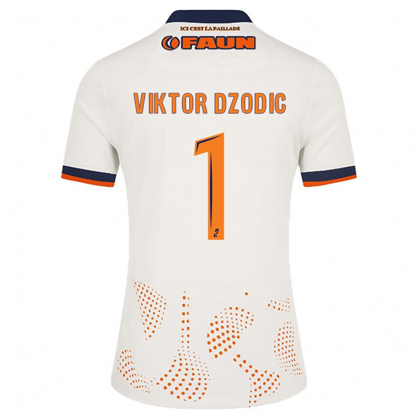 גברים Viktor Dzodic #1 לבן כתום הרחק ג'רזי 2025/26 חולצה קצרה