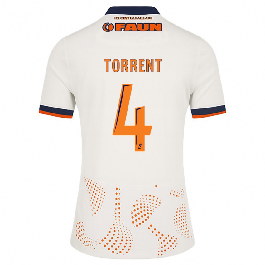 גברים מריון טורנט #4 לבן כתום הרחק ג'רזי 2025/26 חולצה קצרה