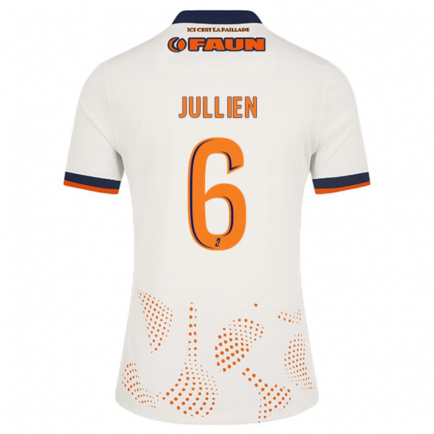 גברים כריסטופר ז'וליין #6 לבן כתום הרחק ג'רזי 2025/26 חולצה קצרה