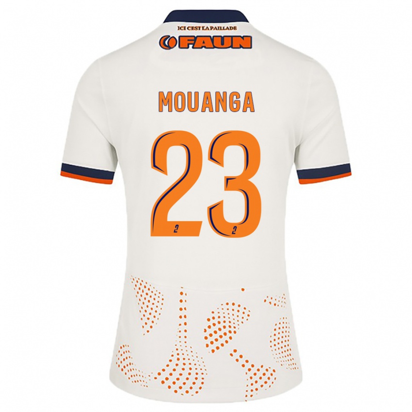 גברים יעל מואנגה #23 לבן כתום הרחק ג'רזי 2025/26 חולצה קצרה