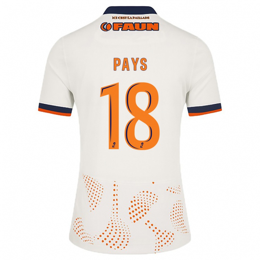 גברים Nicolas Pays #18 לבן כתום הרחק ג'רזי 2025/26 חולצה קצרה