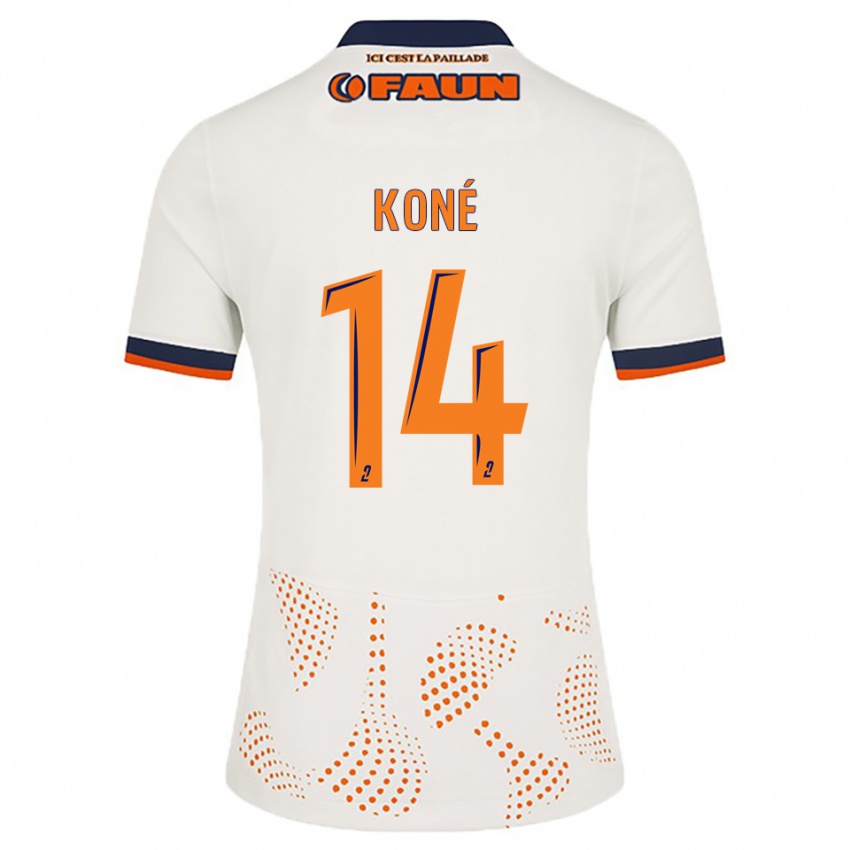 גברים Djomoh Koné #14 לבן כתום הרחק ג'רזי 2025/26 חולצה קצרה