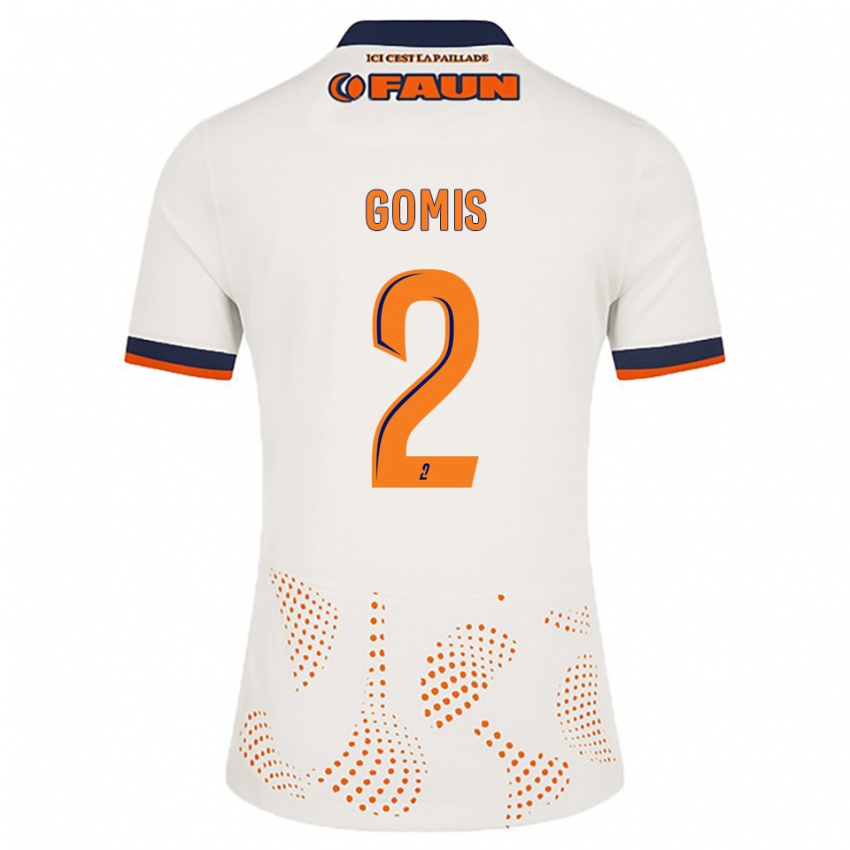 גברים Kabissan Gomis #2 לבן כתום הרחק ג'רזי 2025/26 חולצה קצרה