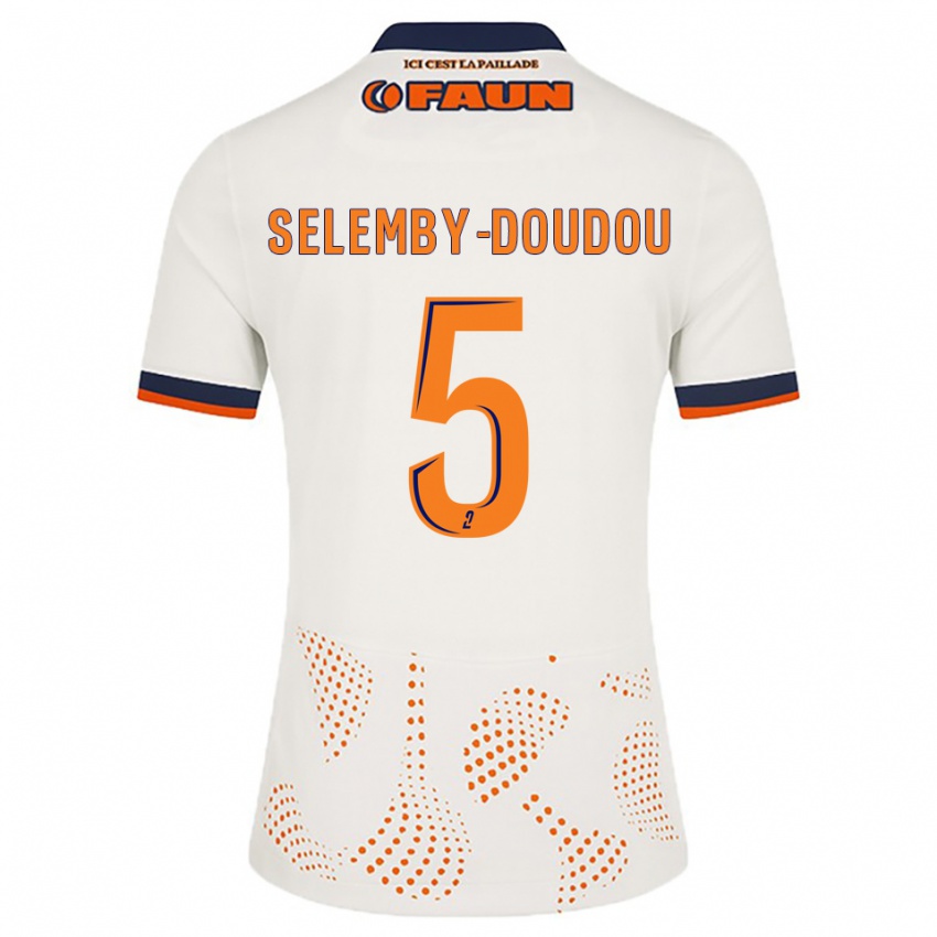 גברים Basile Selemby-Doudou #5 לבן כתום הרחק ג'רזי 2025/26 חולצה קצרה