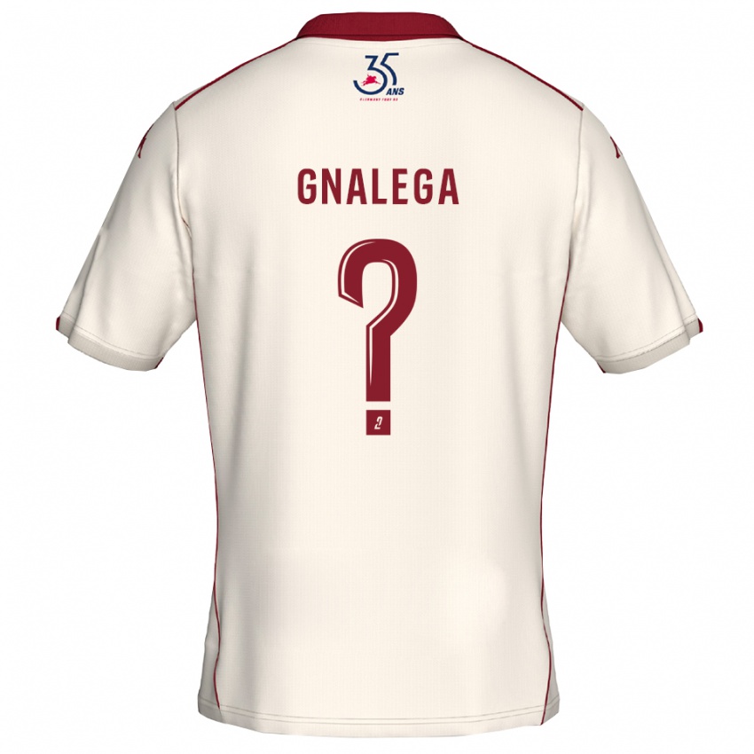 גברים Fred Gnalega #0 לבן בורדו הרחק ג'רזי 2025/26 חולצה קצרה