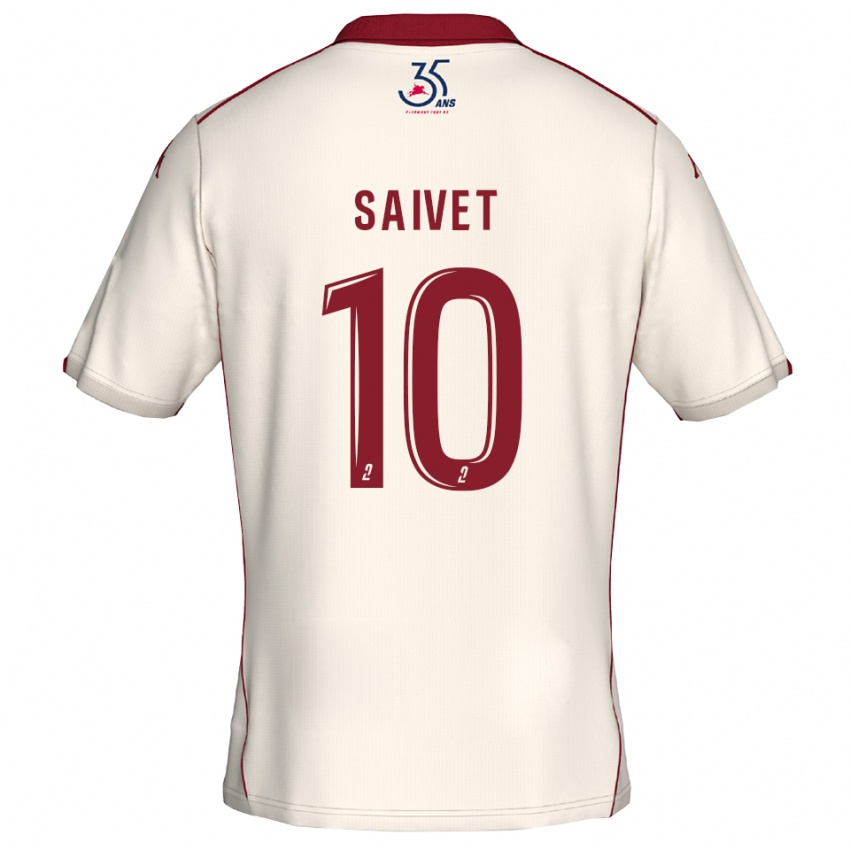 גברים הנרי סייבט #10 לבן בורדו הרחק ג'רזי 2025/26 חולצה קצרה