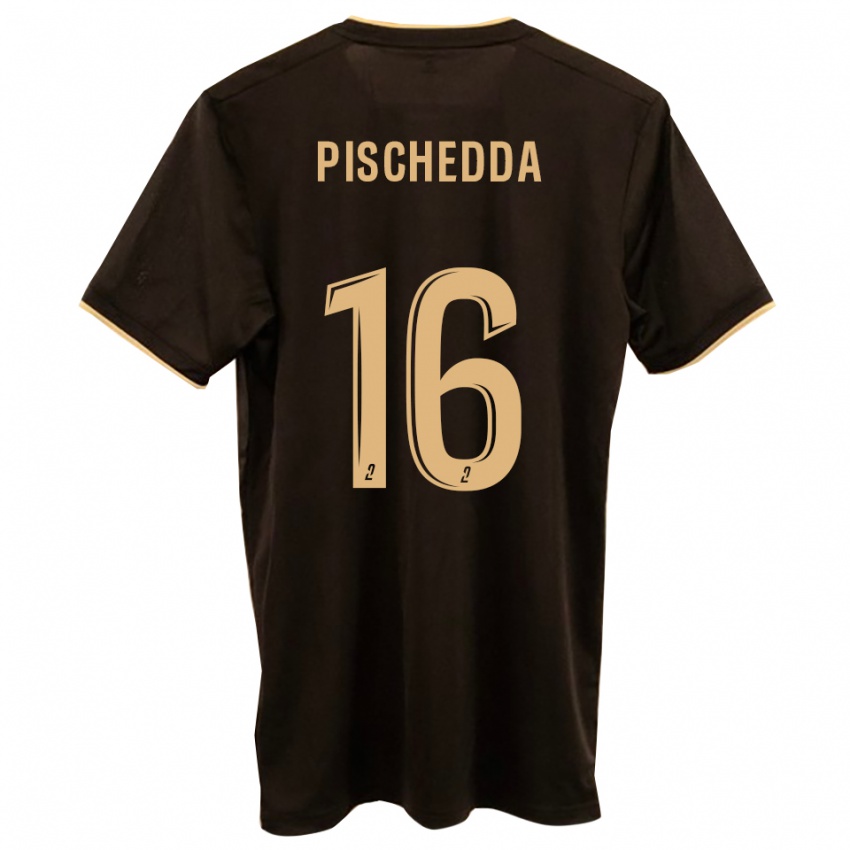 גברים Maxime Pischedda #16 כחול אדום הרחק ג'רזי 2025/26 חולצה קצרה