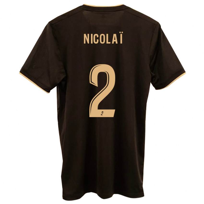 גברים Dominique Nicolaï #2 כחול אדום הרחק ג'רזי 2025/26 חולצה קצרה