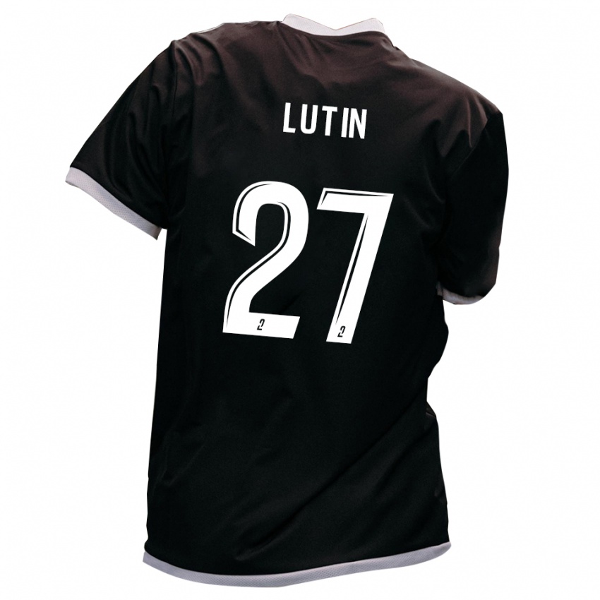 גברים ריאן לוטין #27 שחור זהב הרחק ג'רזי 2025/26 חולצה קצרה