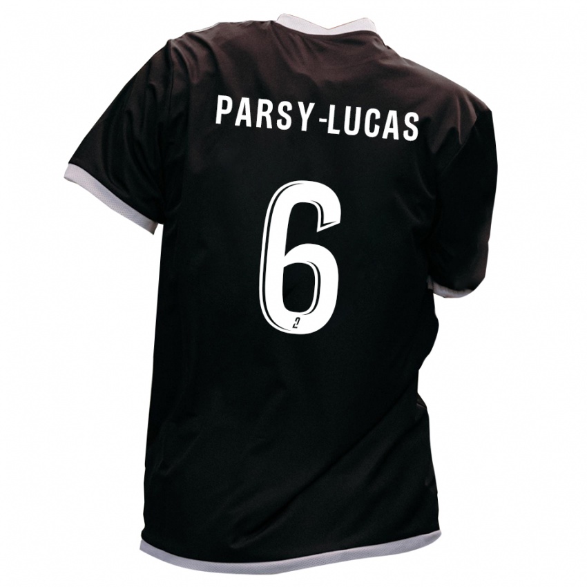 גברים Andréa Parsy-Lucas #6 שחור זהב הרחק ג'רזי 2025/26 חולצה קצרה