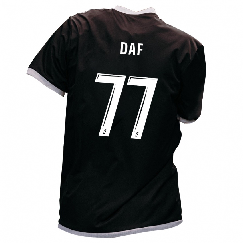 גברים Ilan Daf #77 שחור זהב הרחק ג'רזי 2025/26 חולצה קצרה