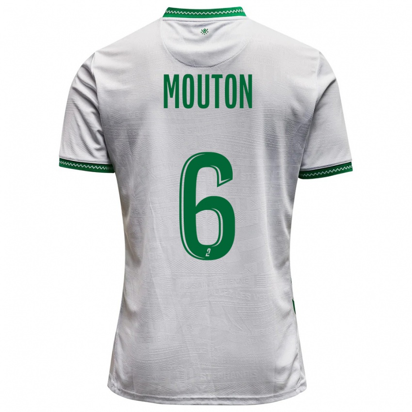 גברים ג׳ולס מוטון #6 לבן ירוק הרחק ג'רזי 2025/26 חולצה קצרה