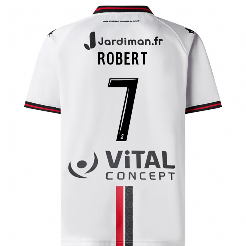 גברים פאוסטין רובר #7 לבן אדום הרחק ג'רזי 2025/26 חולצה קצרה